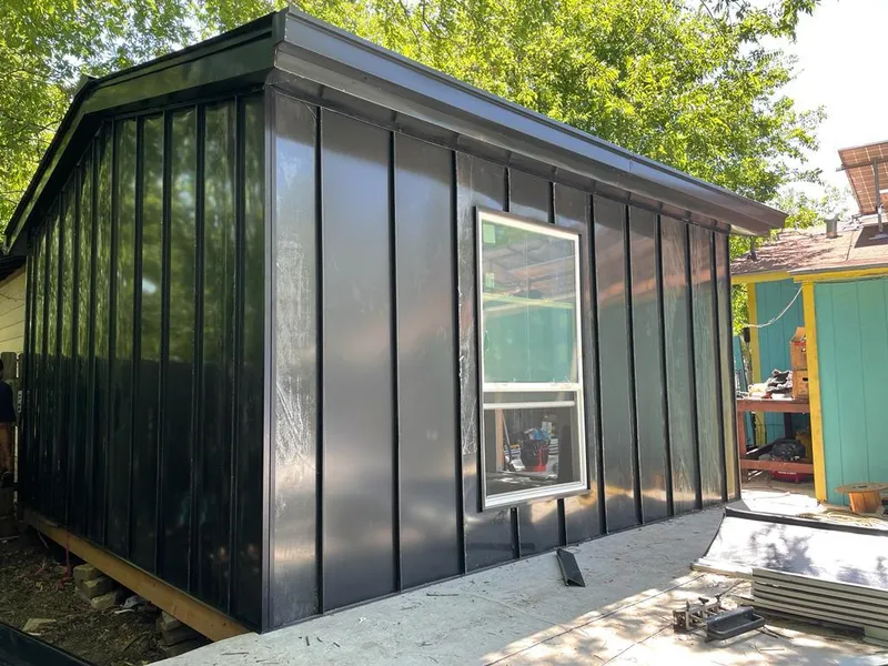 Black standing seam metal wall panels for Metal Roof Installation in Old Lyme